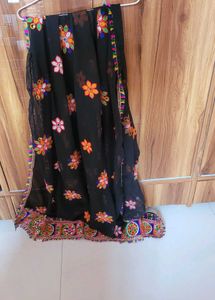 Vibrant Blue Embroidered Ethnic Skirt