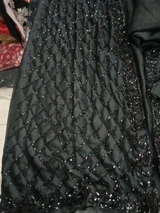 Black Embellished Kurta Set