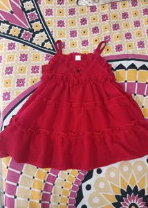 Red Ruffled Dress