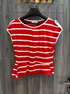 Chic Red & White Striped Top