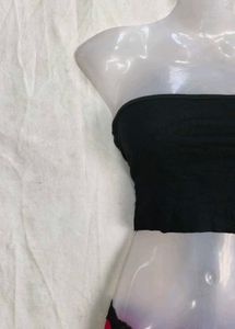 I. Black Strapless Tube Top