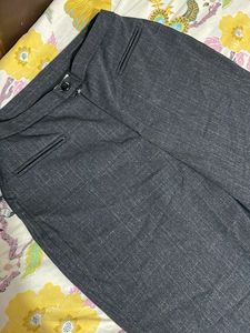 Gray Wide Leg Trousers