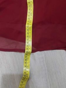 Maroon Coloured Maxi Dress With Black Lace Work
