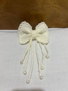 Handmade Crochet Bow Hair Clip