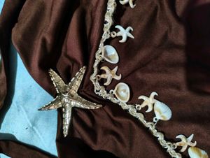 Brown Bikini Top with Shells