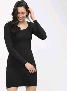 Elegant Black Long Sleeve Dress