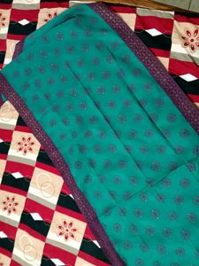 Teal Dupatta with Floral Print