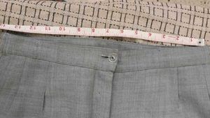 Women's Light Grey &amp; Blue Pleated Pants
