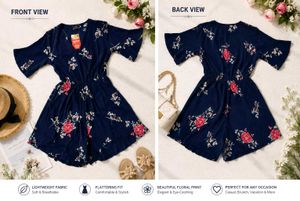 Cute &amp; Comfy Floral Chiffon Jumpsuit❤️❤️❤️