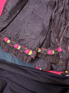Two Layered Suit Set Mirror Embroidery Dupatta