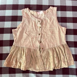 Boho Peplum Tank Top