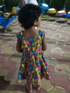 Cotton Cute Fruit Print Dress for Girls