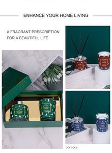 Scented Candle &amp; Diffuser Gift Set - Green