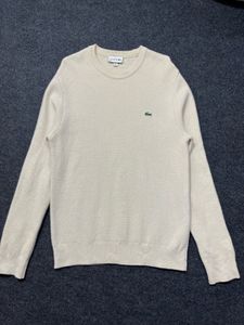 Men's Cream Lacoste Sweater
