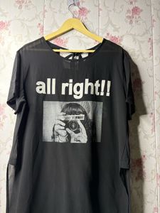 Cool Graphic T-Shirt with "all right!!" Print