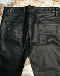 Black Faux Leather Pants