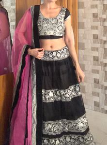 Silver &amp; Black Lehenga for Sale ✨