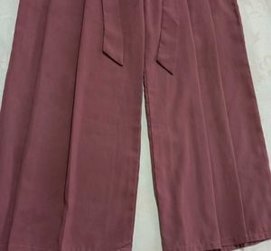 Elegant Ruffled Sleeve Top &amp; Culottes