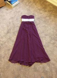 Strapless Purple Maxi Dress