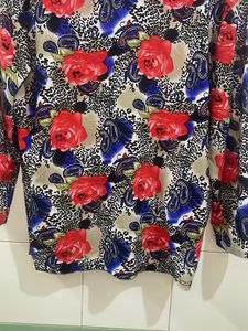 Vibrant Floral Print Long Sleeve Top
