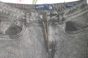 Women Charcoal Straight Fit Jeans