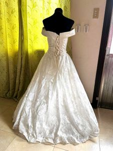 White Bridal Lehenga with Leaf Pattern