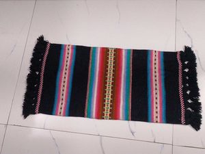 Boho Colorful Striped Accent Rug.