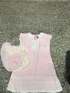 Pink Embroidered Kurta set