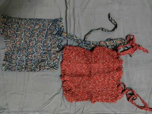 Boho Print Tie Crop Top Set