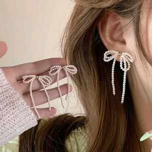 Sparkling Bow Drop Earrings