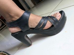 Black Platform Wedge Sandals