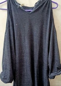 Partywear Cold Shoulder Long Top L,XL