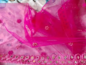 Hot Rani Pink Bridal Lehenga