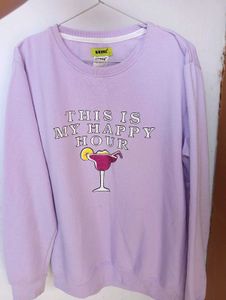 Cute Lilac Graphic Sweatshirt