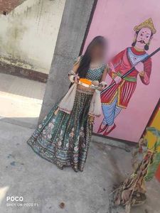 Stunning Green Embroidered Lehenga Choli