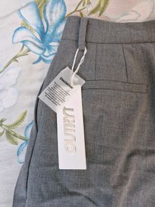 Women's Grey korean Wide-Leg Trousers