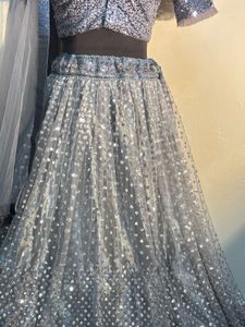 Sparkling Grey Lehenga