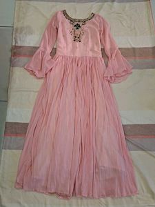 Elegant Pink Ethnic Gown