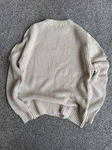 WHO.A.U Cream Knit Sweater