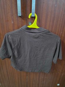 Max Brown Cropped Polo Shirt