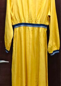 Elegant Yellow Midi Dress.