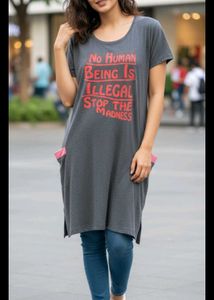 Statement T-Shirt - No Human Being Is Ille