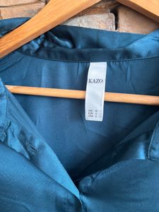 Stylish Teal Satin Tunic