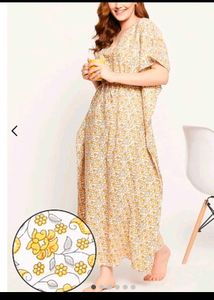 Floral Print Kaftan Nighty