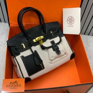 Hermes Cargo Birkin Canvas material with leather*