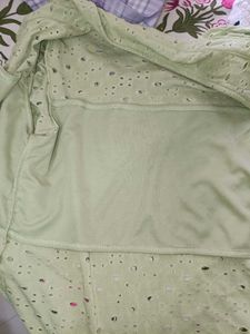 ✨Light Green Eyelet Puff Sleeve Shirt🤩