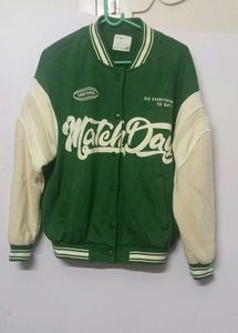 💚 Vintage Green Varsity Jacket💛