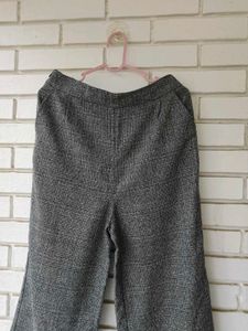 Chic Wide Leg Plaid Pants