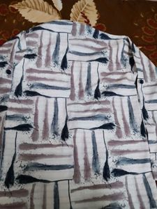Abstract Brushstroke Print Shirt