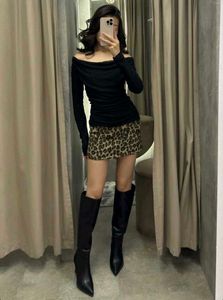 Leopard Print Mini Skirt